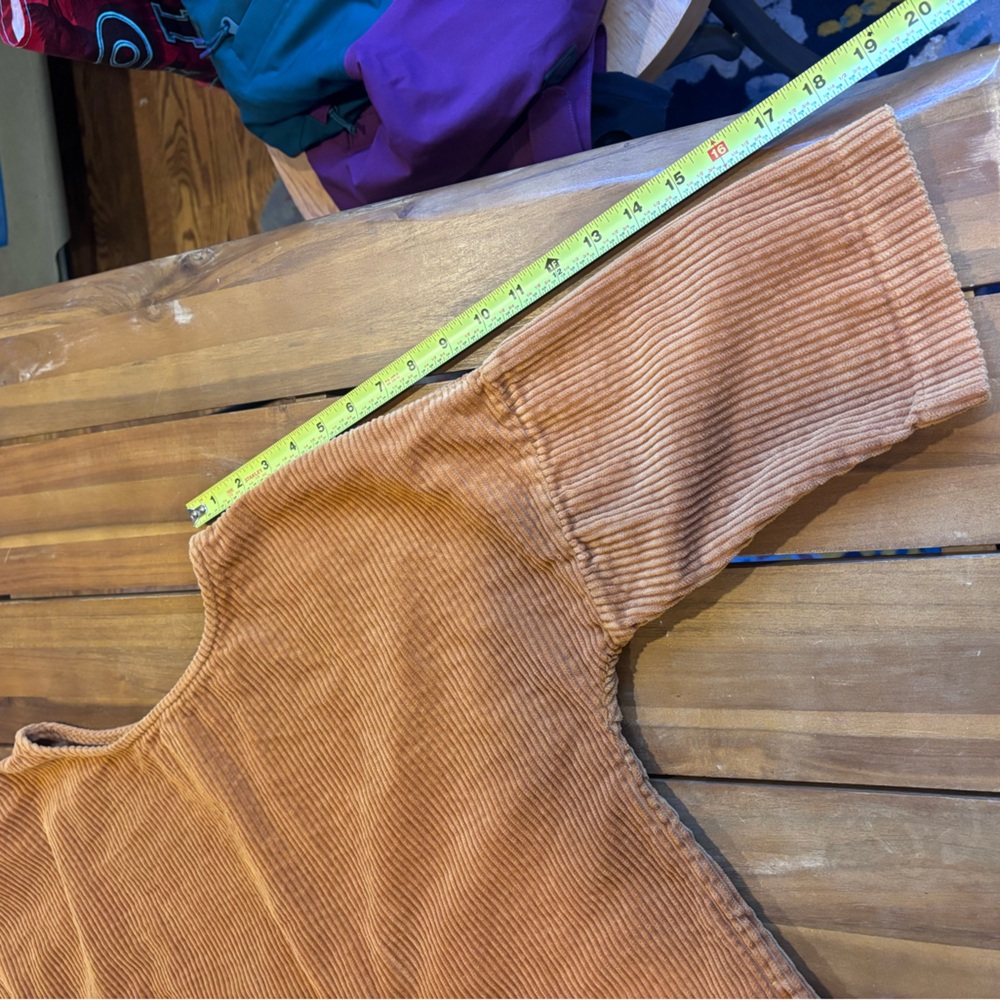 Sugar Candy Mountain Acorn Tan/Brown Corduroy Women’s Top - Picture 5 of 8